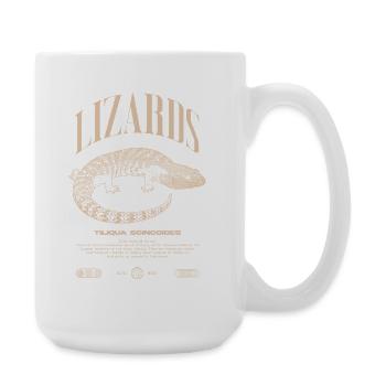 Langue Bleue Scinque Reptile Keeper Streetwear - Grande tasse 440 ml - blanc - Droite