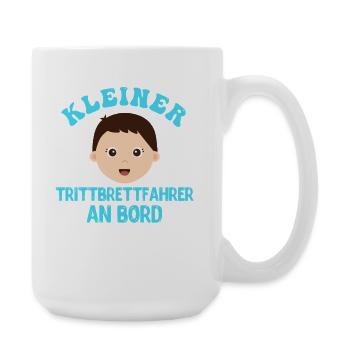 Expectant mother LITTLE FREEBOARD RIDER ON BOARD - Large Mug 440 ml - white - Right