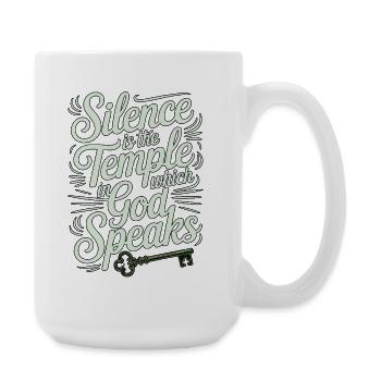 Silence – God Speaks Design - Large Mug 440 ml - white - Right