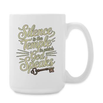 Silence – God Speaks Design - Large Mug 440 ml - white - Right