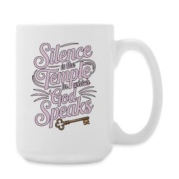 Silence – God Speaks Design - Large Mug 440 ml - white - Right
