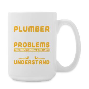 Heating Engineer Heating Construction Plumber Plumber - Large Mug 440 ml - white - Right