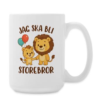 Großer Bruder, ich werde ein großer Bruder - Leo - Große Tasse 440 ml - Weiß - Rechts