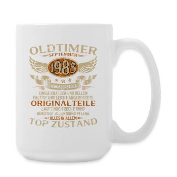 Cadeau 40ème anniversaire Voiture de collection Septembre 1985 - Grande tasse 440 ml - blanc - Droite