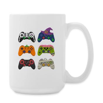 Spooky Scary Video Game Controller Halloween Gamer - Große Tasse 440 ml - Weiß - Rechts