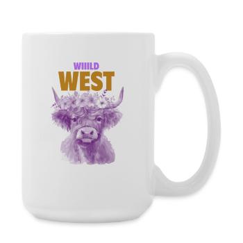 WILD WEST COW VIOLET - Large Mug 440 ml - white - Right