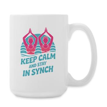 Synchronschwimmen Kunstschwimmen Wassersport - Große Tasse 440 ml - Weiß - Rechts