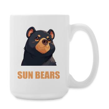 Sun Bear Malaienbär - Große Tasse 440 ml - Weiß - Rechts