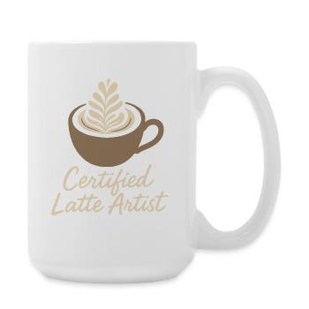Barista Espresso Crew Kaffee Slinger Latte - Große Tasse 440 ml - Weiß - Rechts