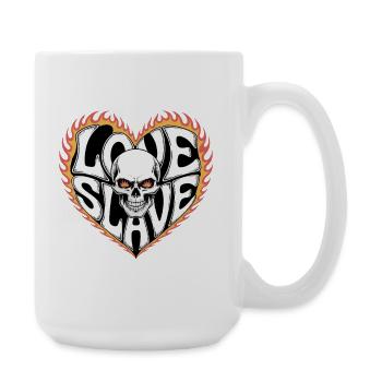 Edgy Heart with Skull Tattoo Design - Large Mug 440 ml - white - Right