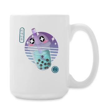 Kawaii Bubble Tee Illustration - Große Tasse 440 ml - Weiß - Rechts