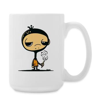 Mysterious Boy  - Large Mug 440 ml - white - Right