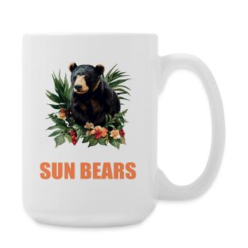 Sun Bear Malaienbär - Große Tasse 440 ml - Weiß - Rechts