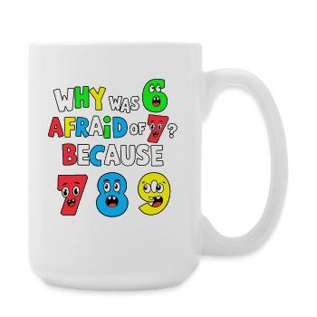 Motifs fantaisistes et colorés de l'alphabet et des chiffres - Grande tasse 440 ml - blanc - Droite