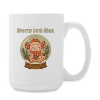 Merry Loti-Mas Axolotl Snow Globe - Large Mug 440 ml - white - Right