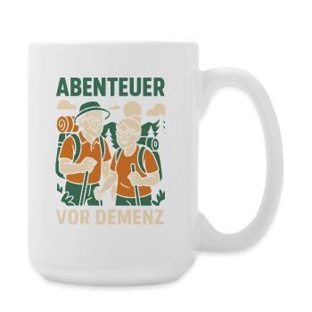 Abenteuer Vor Demenz Camping Camper Retro Design - Große Tasse 440 ml - Weiß - Rechts