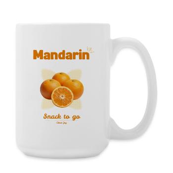 Mandarine | Snack To Go | Citrus Joy - Große Tasse 440 ml - Weiß - Rechts