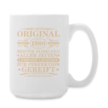 Original since 1980 - 45th birthday - Large Mug 440 ml - white - Right