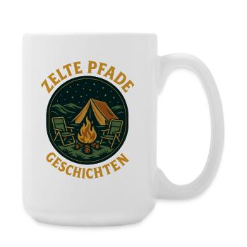 Tentes Sentiers Histoires Camping Aventure Camper - Grande tasse 440 ml - blanc - Droite