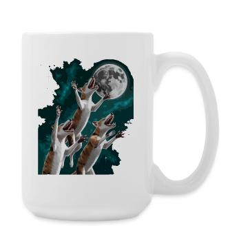 Mondnacht mit wilder Thylacines Tasmanischer Tiger - Große Tasse 440 ml - Weiß - Rechts