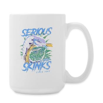 Wir nehmen die Blauzungenskinke seit 1947 ernst - Große Tasse 440 ml - Weiß - Rechts