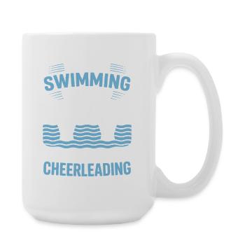 Synchronschwimmen Kunstschwimmen Wassersport - Große Tasse 440 ml - Weiß - Rechts