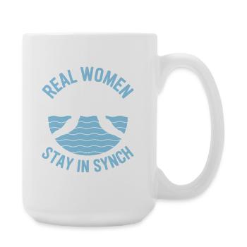 Synchronschwimmen Kunstschwimmen Wassersport - Große Tasse 440 ml - Weiß - Rechts