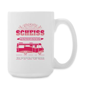 Camper Camping Wohnwagen Spruch - Große Tasse 440 ml - Weiß - Rechts