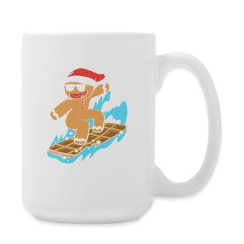 Gingerbread man Christmas gingerbread - Large Mug 440 ml - white - Right