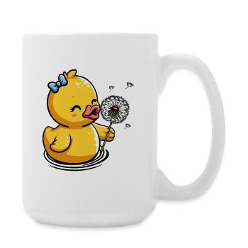 Poussin avec pissenlit et arc - Grande tasse 440 ml - blanc - Droite