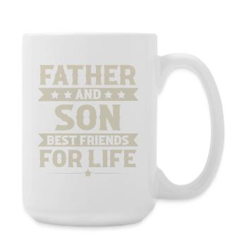Père et fils - Grande tasse 440 ml - blanc - Droite