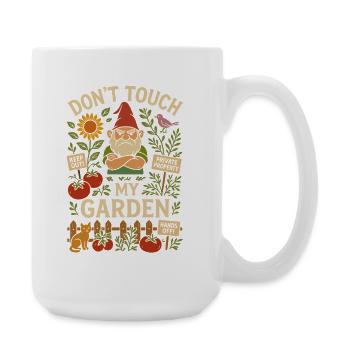 Ne touche pas à mon jardin - Grande tasse 440 ml - blanc - Droite