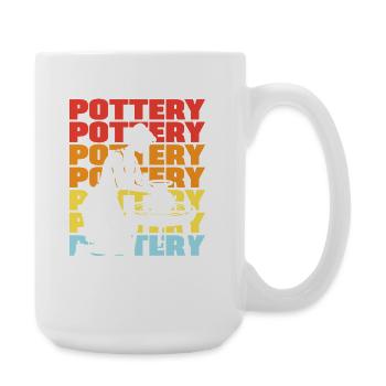 Keramik Handwerk Leidenschaft Kunst - Große Tasse 440 ml - Weiß - Rechts