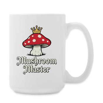 Mushroom Master - Pilzkönig Spruch - Große Tasse 440 ml - Weiß - Rechts
