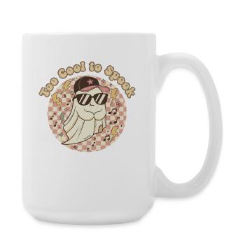 Cool ghost with too cool to spook - Large Mug 440 ml - white - Right