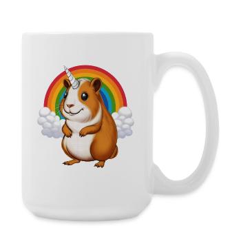 Guinea Pig Unicorn - Large Mug 440 ml - white - Right