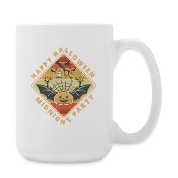 Halloween Halloween Mitspinnendes Fledermausmotiv - Grande tasse 440 ml - blanc - Droite