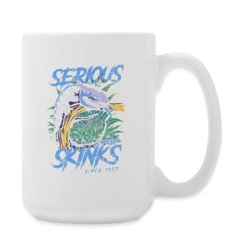 Serious About Blue Tongue Skinks Since 1957 - Large Mug 440 ml - white - Right