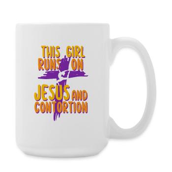 Kontorsionist Kontorsion Jesus And Contortion - Große Tasse 440 ml - Weiß - Rechts