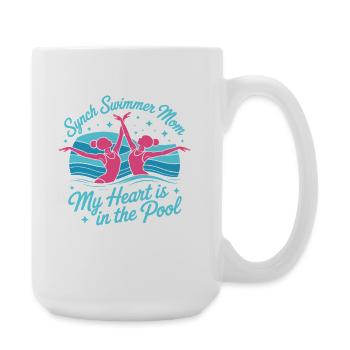 Synchronschwimmen Kunstschwimmen Wassersport - Große Tasse 440 ml - Weiß - Rechts