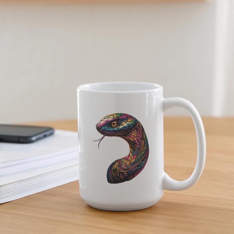 serpent, python, cobra, serpent à sonnettes, serpents Grande tasse 440 ml