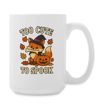  Hexen-Fuchs – Too Cute To Spook - Große Tasse 440 ml - Weiß - Rechts