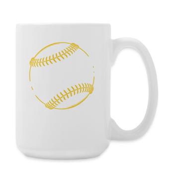 Softball - Große Tasse 440 ml - Weiß - Rechts