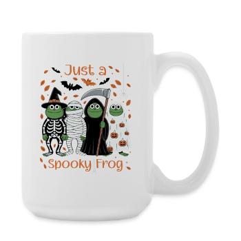 Spukhafte Frösche mit Halloween-Motiven - Große Tasse 440 ml - Weiß - Rechts