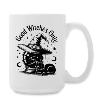 Café de sorcière avec chapeau magique Illustration - Grande tasse 440 ml - blanc - Droite