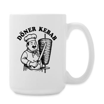 Döner Kebab - Restauration rapide - Spruch - Grande tasse 440 ml - blanc - Droite