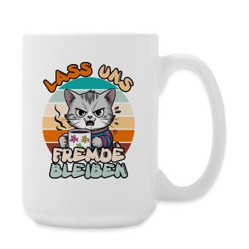 Mallorca Party LET'S STAY STRANGERS Funny - Large Mug 440 ml - white - Right