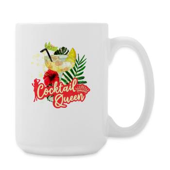 Cocktail Queen Vintage Bachelorette Party - Large Mug 440 ml - white - Right