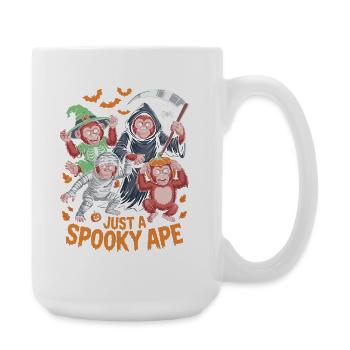 Spectacle de singes hantés pour Halloween - Grande tasse 440 ml - blanc - Droite