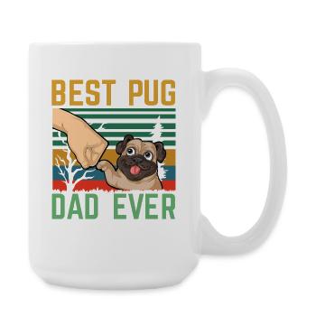 Meilleur papa carlin de tous les temps - Grande tasse 440 ml - blanc - Droite